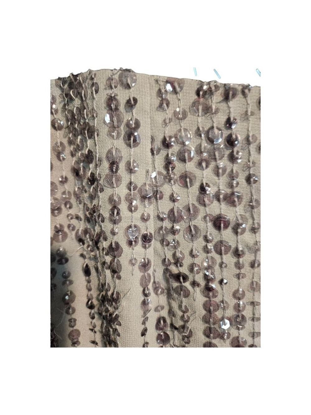 Mac Duggal Sequin Embellished Midi Dress Grey Size 6 - Picture 11 of 11